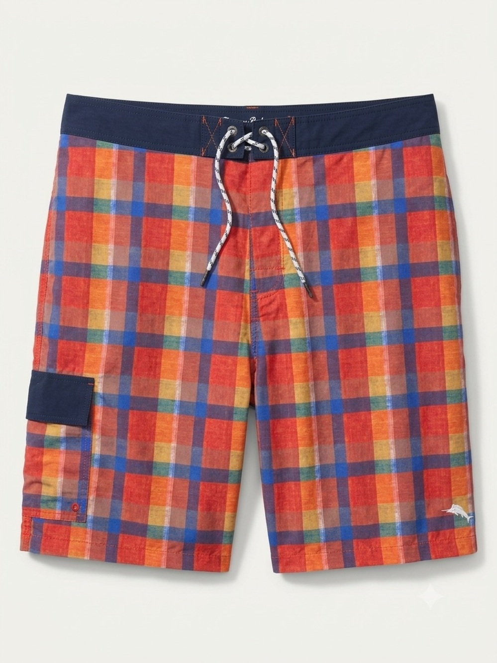 Tommy Bahama Relax Orange Plaid Men’s Swim Trunks size XXL
